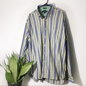 Vertical Striped Long Sleeve Button Down Size XL